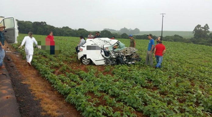 Acidente registrado no Município de Mangueirinha na PR 259.